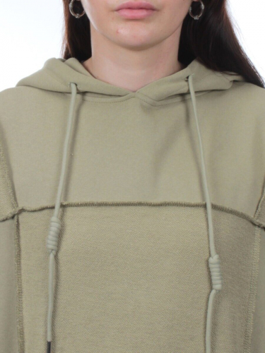 3258 OLIVE Худи женское (95% хлопок, 5% эластан)