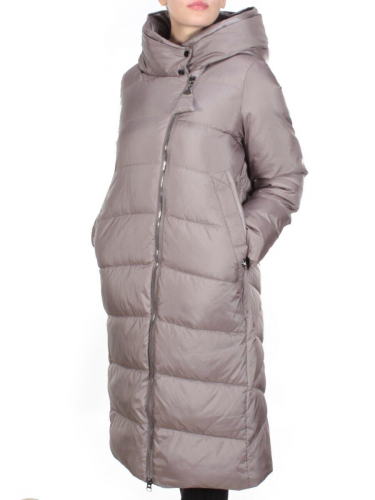 2118 LIGHT GRAY Пальто зимнее женское MELISACITI (200 гр. холлофайбера)