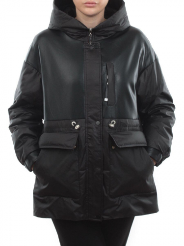 M24-211 BLACK Куртка демисезонная женская (100 гр. синтепон)