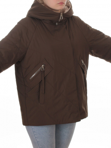 8008 BROWN Куртка демисезонная женская (100 гр. холлофайбер)