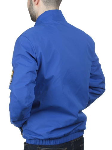 EM25057 BLUE Куртка-бомбер мужская демисезонная (100 гр. синтепон)
