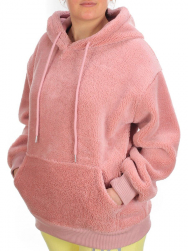 110 PINK Худи женское Тедди на флисе
