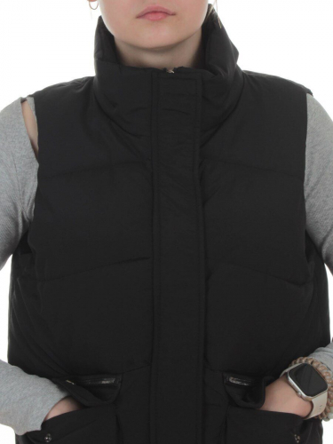 793 BLACK Жилет зимний утепленный женский (150 гр. холлофайбер)