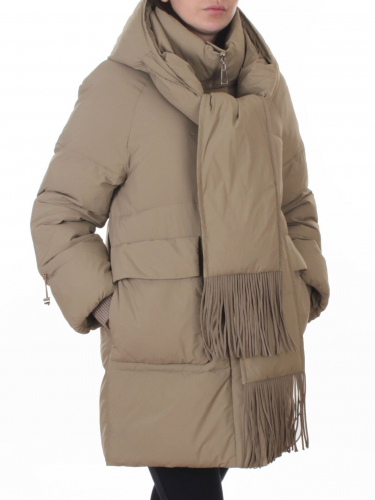 H781 DK. BEIGE Куртка зимняя женская (200 гр. холлофайбер)