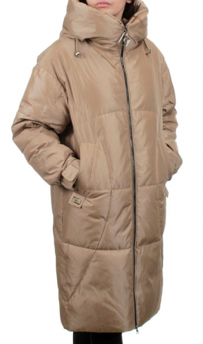 118 BEIGE Пальто зимнее женское (холлофайбер 200 гр.)