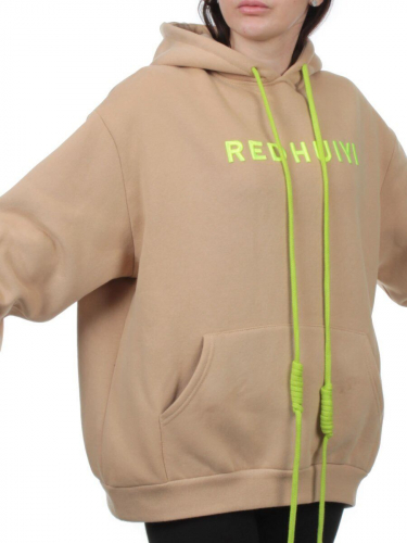2616 BEIGE Толстовка женская (85% хлопок, 10% полиэстер, 5% спандекс)