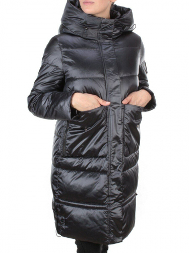 9106 INK BLUE Пальто зимнее женское  FLOWEROVE (200 гр. холлофайбера)