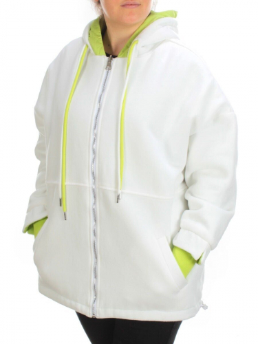 2561 WHITE/YELLOW Худи женское (50 гр. синтепон)
