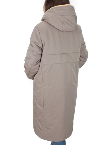 M-9079 GRAY/BEIGE Пальто зимнее женское CORUSKY (верблюжья шерсть)