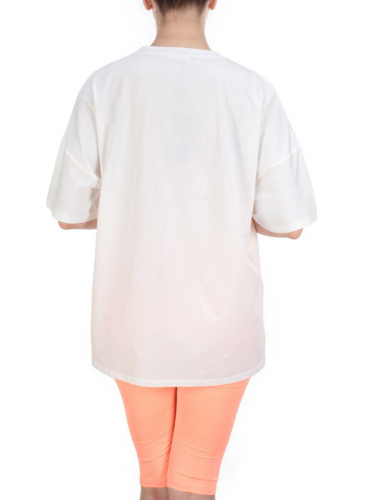 KD-792 WHITE/CORAL Костюм-двойка женский 7986 TREND