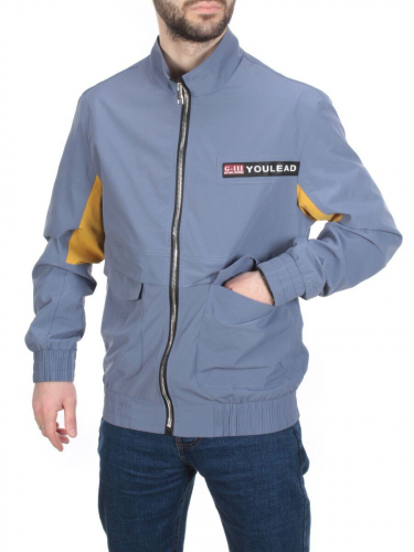 11133 GRAY/BLUE Ветровка мужская Bluoltre (100% полиэстер)