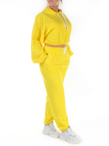 Y303 YELLOW Спортивный костюм женский (100% хлопок)