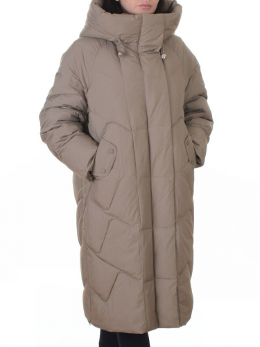 A621 BEIGE Пальто зимнее женское (200 гр. холлофайбер)