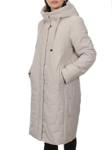 1120 BEIGE Пальто зимнее облегченное женское (холлофайбер 150 гр.)