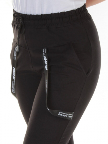 QB-81 BLACK Брюки спортивные женские (95% хлопок, 5% стрейч) P&S