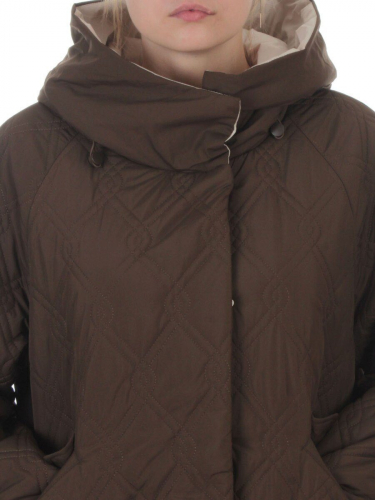 8012 BROWN Куртка стеганная демисезонная женская (100 гр. холлофайбер)