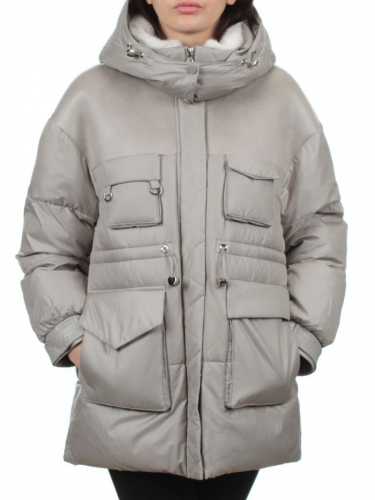 338-X44 BEIGE Куртка зимняя женская (200 гр. холлофайбер)