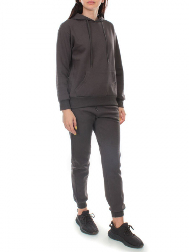 H108 DK. GRAY Костюм спортивный женский (хлопок 90%, полиэстер 10%)