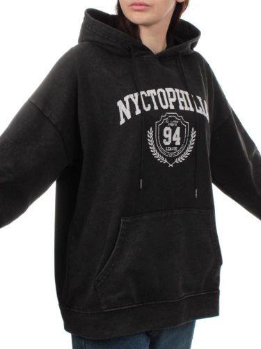T312 BLACK Худи женское (90% хлопок, 10% полиэстер)