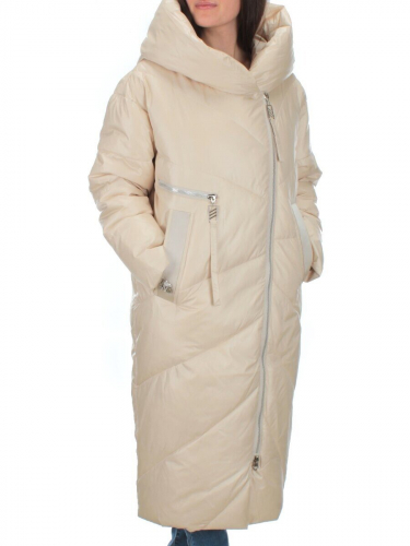 22-185 LT. BEIGE Пальто зимнее женское (200 гр. холлофайбер)