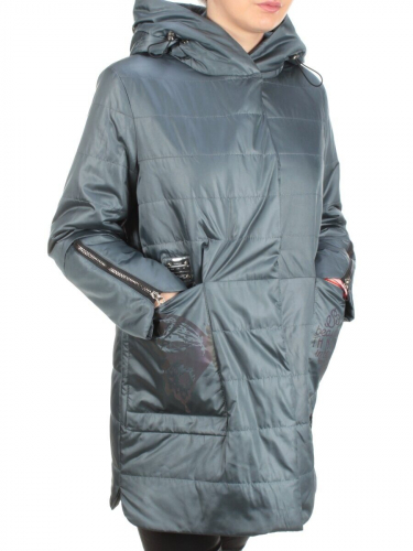 ZW-2181-C GRAY/GREEN Куртка демисезонная женская BLACK LEOPARD (100 гр.синтепона)