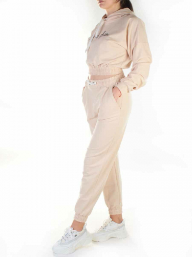 Y276 MILK BEIGE Спортивный костюм женский (100% хлопок)