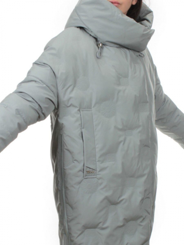 302 GRAY/LT. BLUE Пальто зимнее стеганое женское (200 гр. холлофайбер)