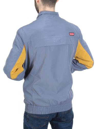 11133 GRAY/BLUE Ветровка мужская Bluoltre (100% полиэстер)