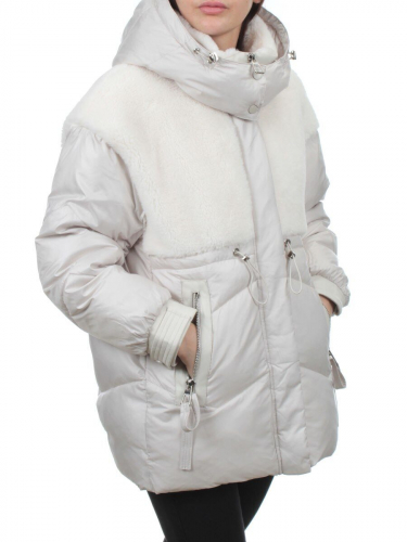 350-X28 LT. BEIGE Куртка зимняя женская (200 гр. холлофайбер)