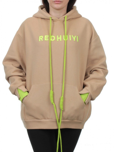 2616 BEIGE Толстовка женская (85% хлопок, 10% полиэстер, 5% спандекс)