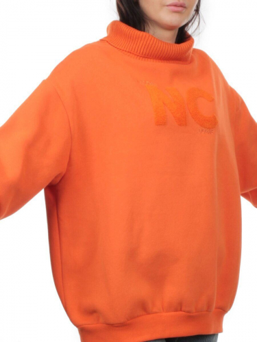 2510 ORANGE Толстовка женская (85% хлопок, 10% полиэстер, 5% спандекс)