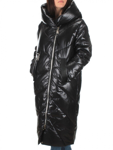 22-185 BLACK Пальто зимнее женское (200 гр. холлофайбер)