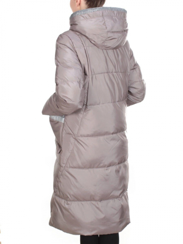 2115 LIGHT GRAY Пальто зимнее женское MELISACITI (200 гр. холлофайбера)