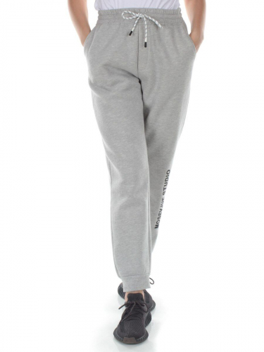 M053 LT. GRAY Брюки спортивные утепленные женские (85% хлопок, 10% полиэстер, 5% спандекс)