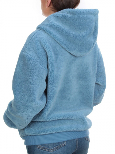 107 BLUE Худи женское Тедди на флисе
