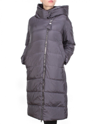 2118 GRAY Пальто зимнее женское MELISACITI (200 гр. холлофайбера)