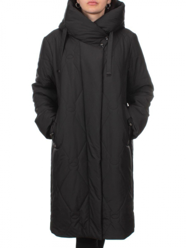 1119 BLACK Пальто зимнее облегченное женское (холлофайбер 150 гр.)