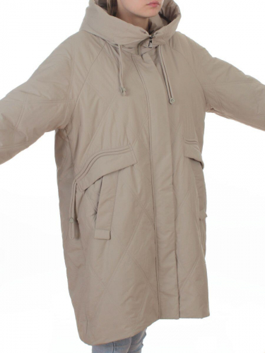 8010 BEIGE Куртка демисезонная женская (100 гр. холлофайбер)