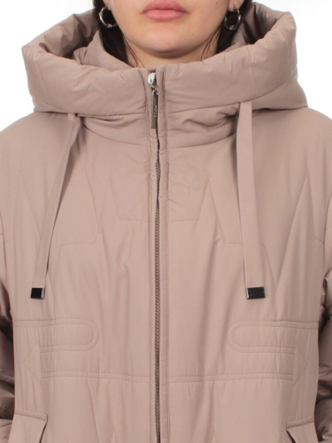1073 DK. BEIGE Пальто зимнее облегченное женское (холлофайбер 150 гр.)