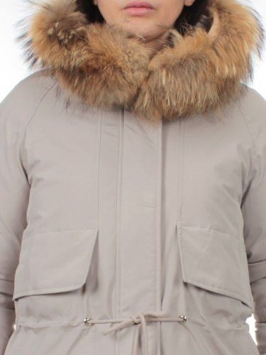 7350 BEIGE Куртка зимняя женская (200 гр. холлофайбер)