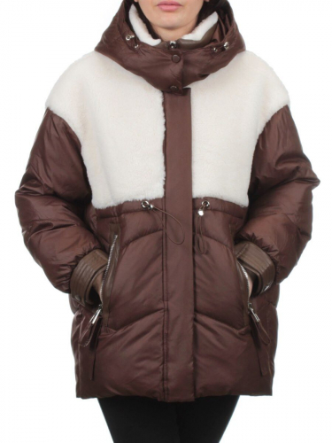 350-X47 BROWN Куртка зимняя женская (200 гр. холлофайбер)