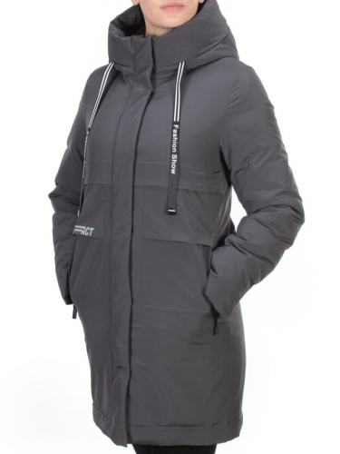 8802 DARK GRAY Пальто зимнее женское CLOUD LAG CAT  (200 гр. холлофайбер)