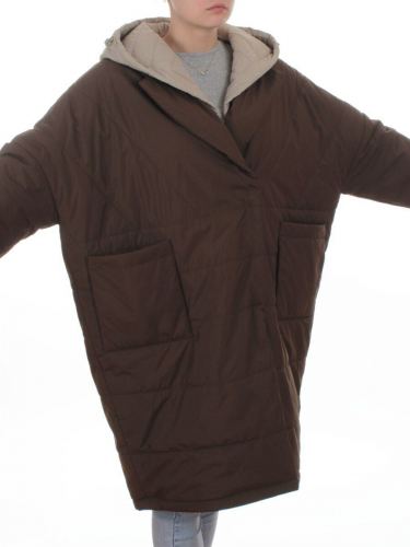 8030 BROWN Куртка демисезонная женская (100 гр. холлофайбер)