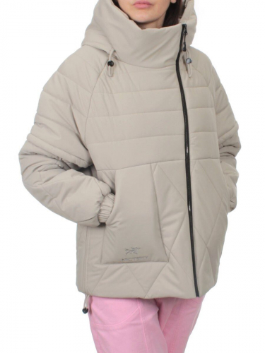 270 GRAY/BEIGE Куртка зимняя облегченная женская (верблюжья шерсть)