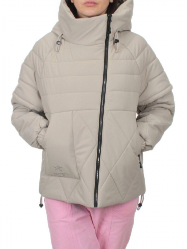 270 GRAY/BEIGE Куртка зимняя облегченная женская (верблюжья шерсть)