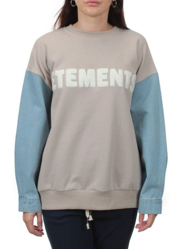 3266 GRAY/LT. BLUE Толстовка женская (95% хлопок, 5% спандекс)