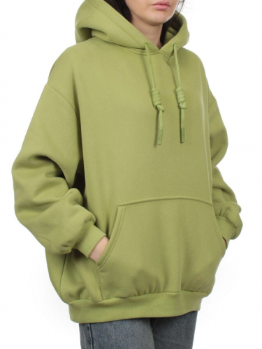 2214 LIGHT GREEN Толстовка женская (85% хлопок, 10% полиэстер, 5% спандекс)