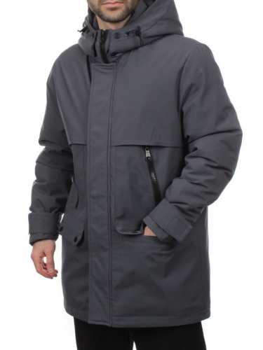 8891 DK. GRAY Куртка мужская зимняя облегченная (130 гр. холлофайбер)