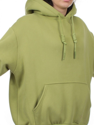 2214 LIGHT GREEN Толстовка женская (85% хлопок, 10% полиэстер, 5% спандекс)