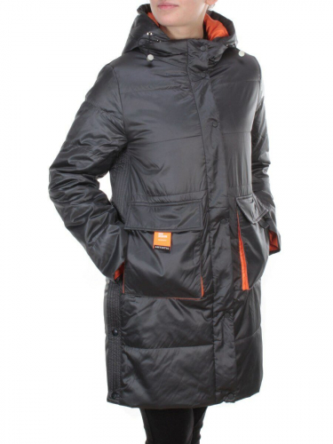8188 DK. GRAY Пальто демисезонное женское Cloud Lag Cat (100 гр. синтепон)
